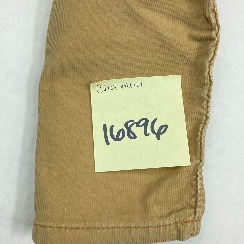 GAP Corduroy Mini Pencil Skirt Tan 90s Y2K Stretch Utility Casual Comfort Size 8 - Picture 9 of 9